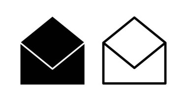 Posta simgesi vektör illüstrasyonu. e-posta işareti ve sembol. E- posta simgesi. Zarf simgesi
