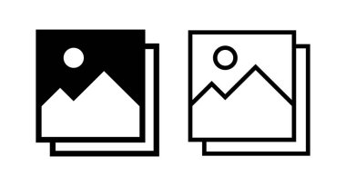 Resim simgesi vektör illüstrasyonu. Fotoğraf galerisi işareti ve sembol. resim simgesi