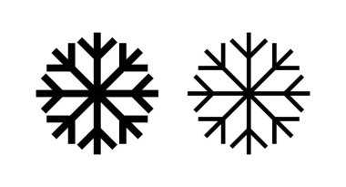 Kar ikonu vektör illüstrasyonu. kar tanesi işareti ve sembol