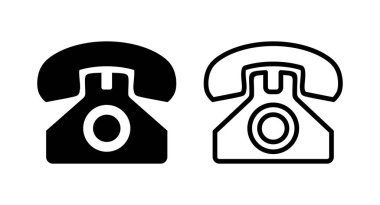 Telefon ikonu vektör çizimi. telefon işareti ve sembol
