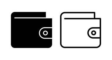 Cüzdan simgesi vektör illüstrasyonu. cüzdan işareti ve sembol