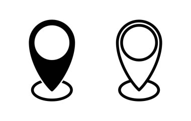 Adres simgesi vektör illüstrasyonu. Ev işareti ve sembol. nokta