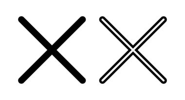 Simge vektör çizimini kapat. İşareti ve sembolü sil. çapraz işaret