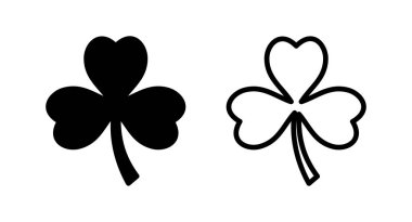 Yonca ikonu vektör illüstrasyonu. Yonca işareti ve sembol. dört yapraklı yonca simgesi.