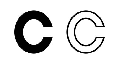 Telif hakkı ikon vektör illüstrasyonu. telif hakkı işareti ve sembol