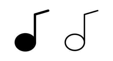 Müzik ikonu vektör illüstrasyonu. nota işareti ve sembol