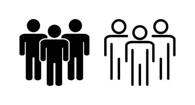 İnsanlar ikon vektör illüstrasyonu. İmza ve sembol. Kullanıcı Simgesi vektörü