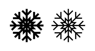 Kar ikonu vektör illüstrasyonu. kar tanesi işareti ve sembol