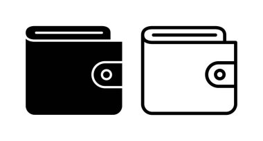 Cüzdan simgesi vektör illüstrasyonu. cüzdan işareti ve sembol