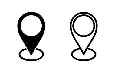 Adres simgesi vektör illüstrasyonu. Ev işareti ve sembol. nokta