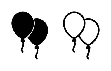 Balon simgesi vektör illüstrasyonu. Parti balonu işareti ve sembolü