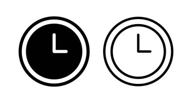 Saat simgesi vektör illüstrasyonu. Zaman işareti ve sembol. saat simgesi