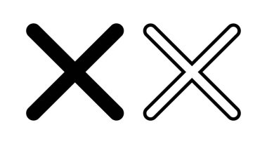 Simge vektör çizimini kapat. İşareti ve sembolü sil. çapraz işaret