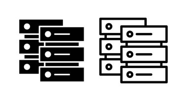 Veritabanı ikonu vektör illüstrasyonu. veritabanı işareti ve sembolü