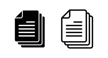 Belge simgesi vektör illüstrasyonu. Kağıt ve sembol. Dosya Simgesi