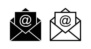 Posta simgesi vektör illüstrasyonu. e-posta işareti ve sembol. E- posta simgesi. Zarf simgesi