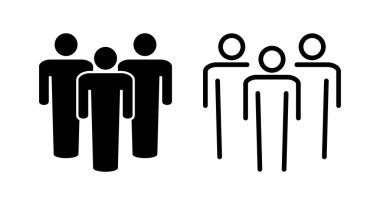 İnsanlar ikon vektör illüstrasyonu. İmza ve sembol. Kullanıcı Simgesi vektörü