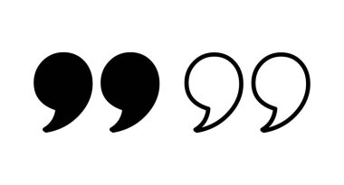 Simge vektör illüstrasyonundan alıntı. Tırnak işareti ve sembol