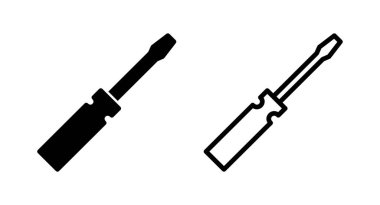 Tornavida ikonu vektör çizimi. araç işareti ve sembol