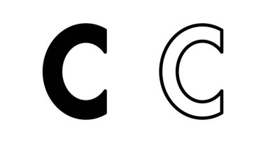 Telif hakkı ikon vektör illüstrasyonu. telif hakkı işareti ve sembol