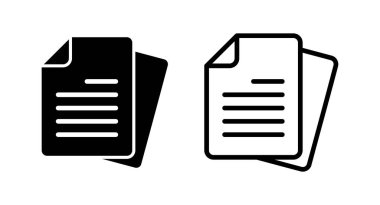 Belge simgesi vektör illüstrasyonu. Kağıt ve sembol. Dosya Simgesi