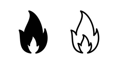İkon vektör illüstrasyonunu ateşle. ateş işareti ve sembol
