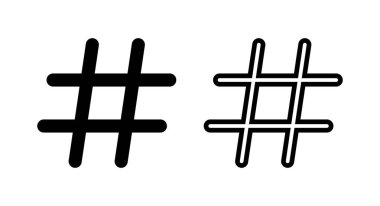 Etiket simgesi vektör illüstrasyonu. hashtag işareti ve sembol