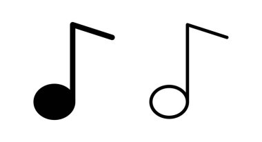 Müzik ikonu vektör illüstrasyonu. nota işareti ve sembol