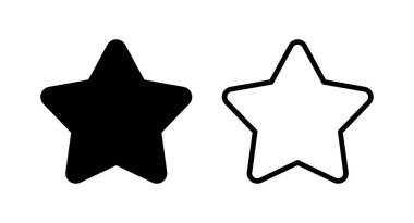 Yıldız Simgesi vektör çizimi. Reyting işareti ve sembol. favori yıldız simgesi