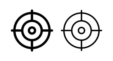 Hedef ikon vektör çizimi. hedef simge vektörü. hedef pazarlama işareti ve sembol