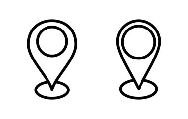 Adres simgesi vektör illüstrasyonu. Ev işareti ve sembol. nokta