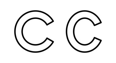 Telif hakkı ikon vektör illüstrasyonu. telif hakkı işareti ve sembol