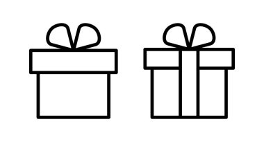 Hediye ikonu vektör çizimi. Hediye işareti ve sembol. doğum günü hediyesi