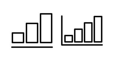 Grafik Simgesi vektör illüstrasyonu büyüyor. Çizelge ve sembol. diyagram simgesi