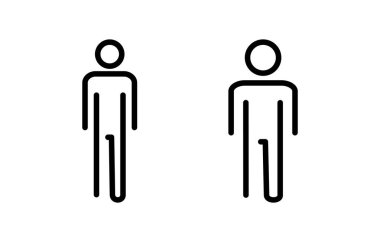 Erkek ikonu vektör illüstrasyonu. Erkek işareti ve sembol. insan sembolü