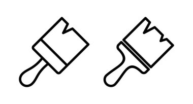 Simge vektör illüstrasyonunu boya. Boya fırçası işareti ve sembol. boyama silindiri vektörü