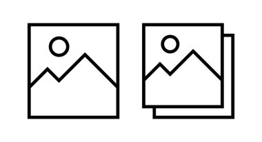 Resim simgesi vektör illüstrasyonu. Fotoğraf galerisi işareti ve sembol. resim simgesi
