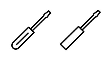 Tornavida ikonu vektör çizimi. araç işareti ve sembol