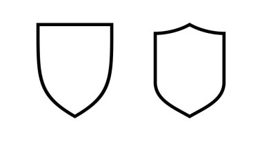 Kalkan simgesi vektör illüstrasyonu. Koruma ikonu. Güvenlik işareti ve sembol