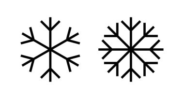 Kar ikonu vektör illüstrasyonu. kar tanesi işareti ve sembol