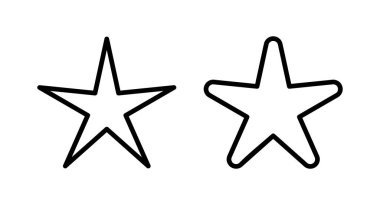 Yıldız Simgesi vektör çizimi. Reyting işareti ve sembol. favori yıldız simgesi