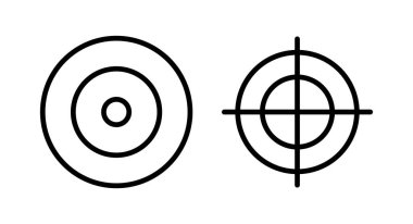 Hedef ikon vektör çizimi. hedef simge vektörü. hedef pazarlama işareti ve sembol