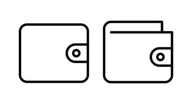 Cüzdan simgesi vektör illüstrasyonu. cüzdan işareti ve sembol