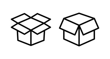 Kutu simgesi vektör illüstrasyonu. kutu işareti ve sembol, paket, paket