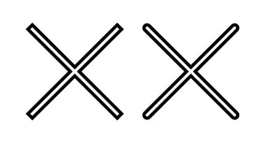 Simge vektör çizimini kapat. İşareti ve sembolü sil. çapraz işaret