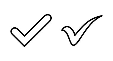 İşaret simgesi vektör illüstrasyonunu kontrol et. İşaret işareti ve sembol