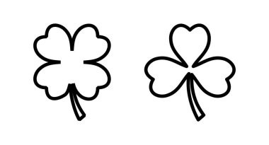 Yonca ikonu vektör illüstrasyonu. Yonca işareti ve sembol. dört yapraklı yonca simgesi.