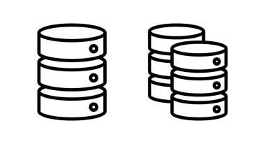 Veritabanı ikonu vektör illüstrasyonu. veritabanı işareti ve sembolü