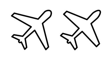 Düzlem ikonu vektör illüstrasyonu. Uçak işareti ve sembol. Uçuş taşıma sembolü. Seyahat işareti. uçak.