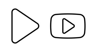 Simge vektör illüstrasyonunu çal. Düğme işareti ve sembolü çal